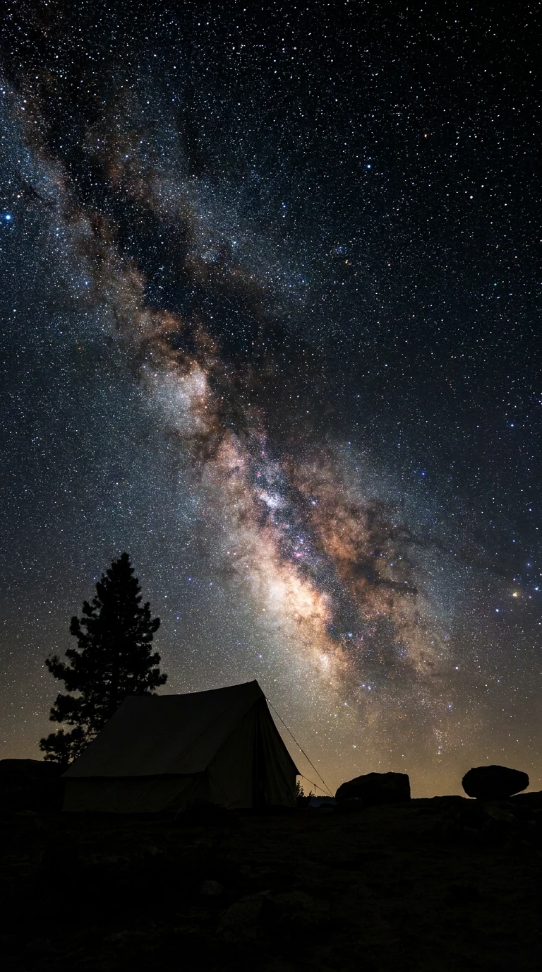 Le ciel étoilé loin de toute lumière artificielle