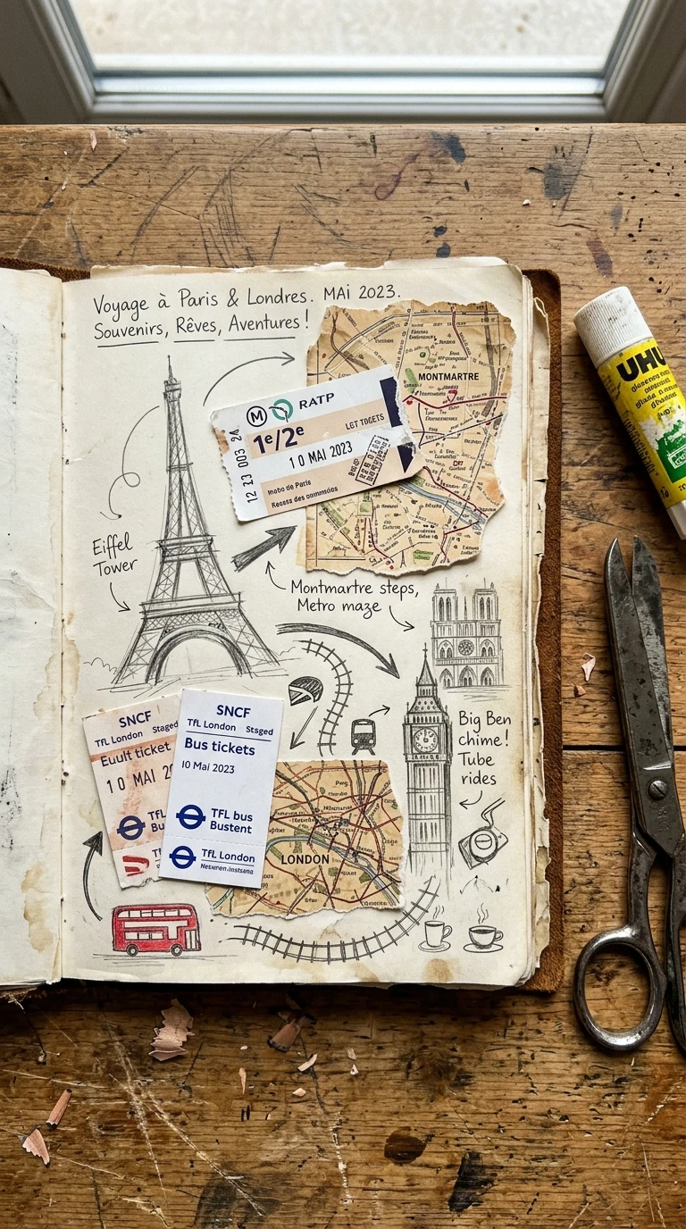 Le collage mêlant papier et dessin