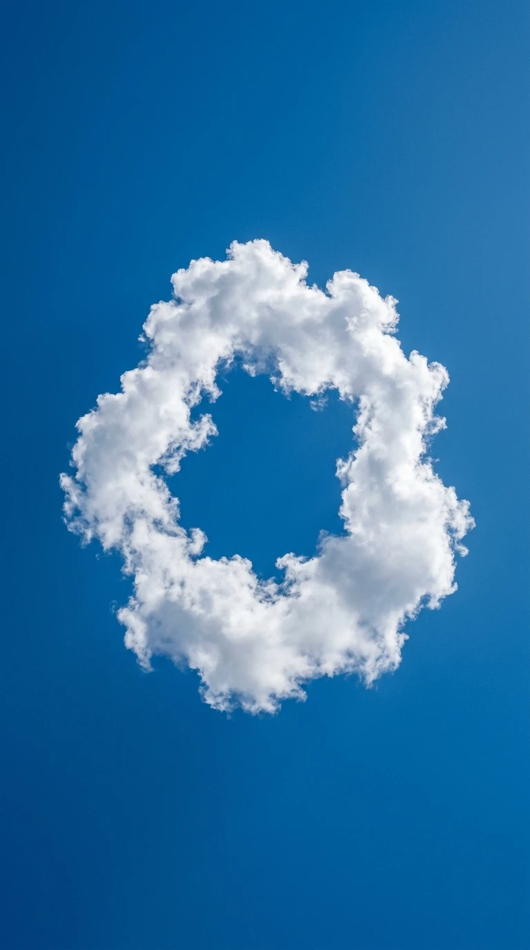 Le contour d'un nuage, sans rien à l'intérieur