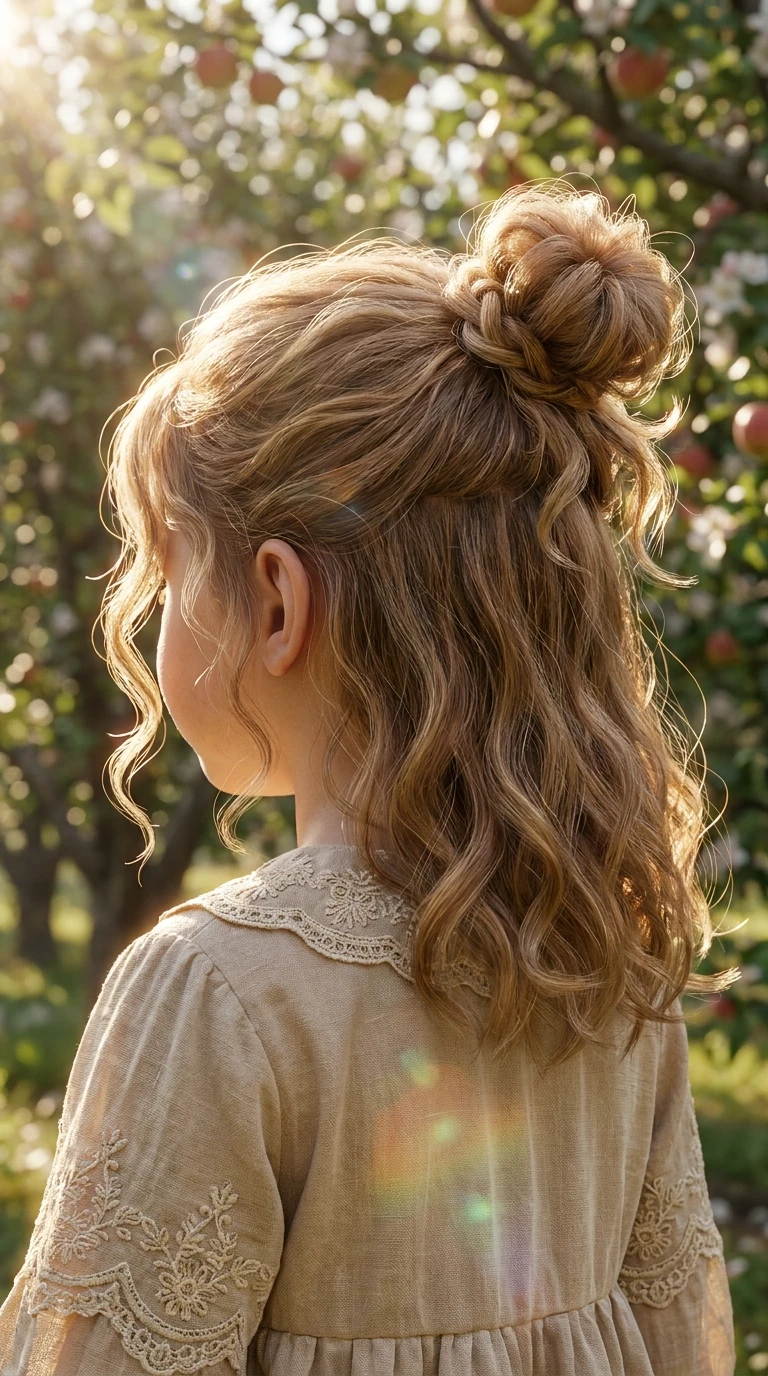 Le demi-chignon souple avec mèches libres