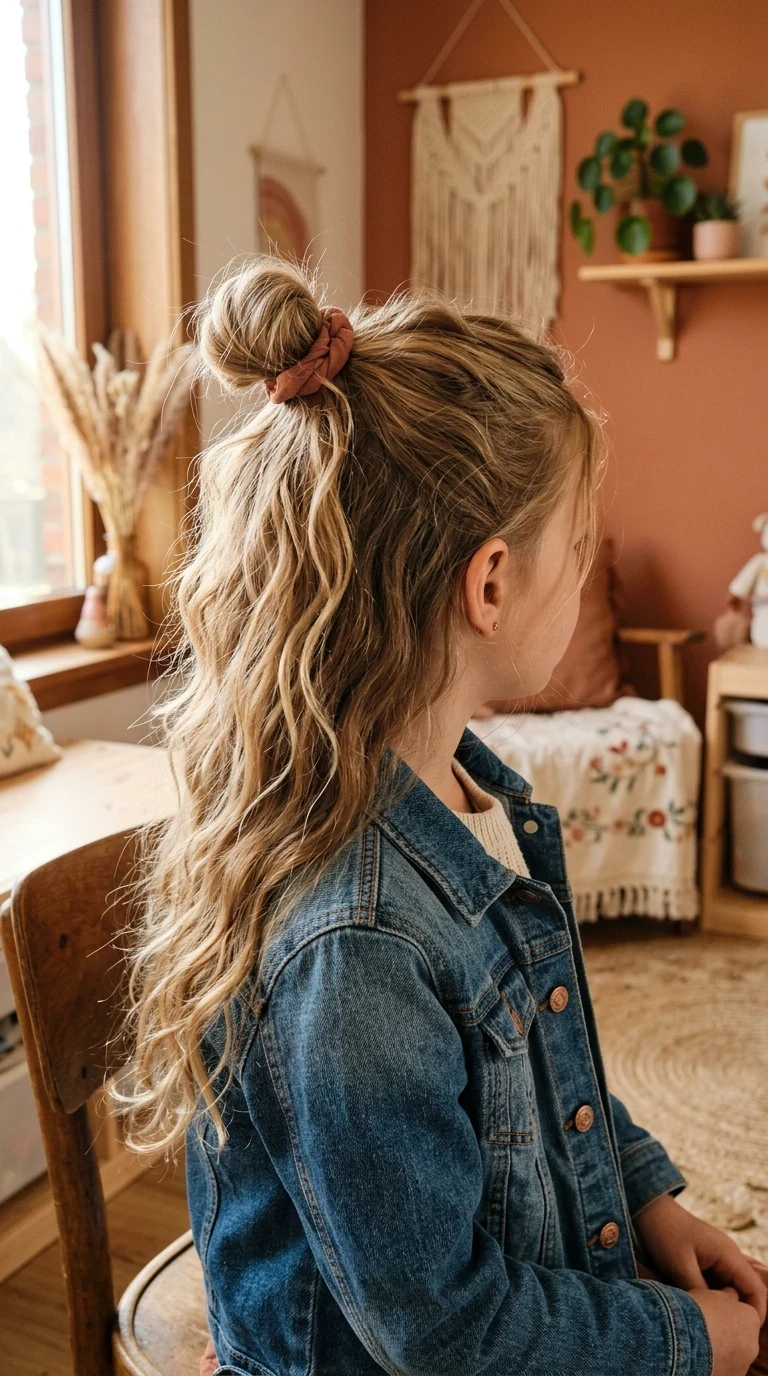 Le demi-chignon souple