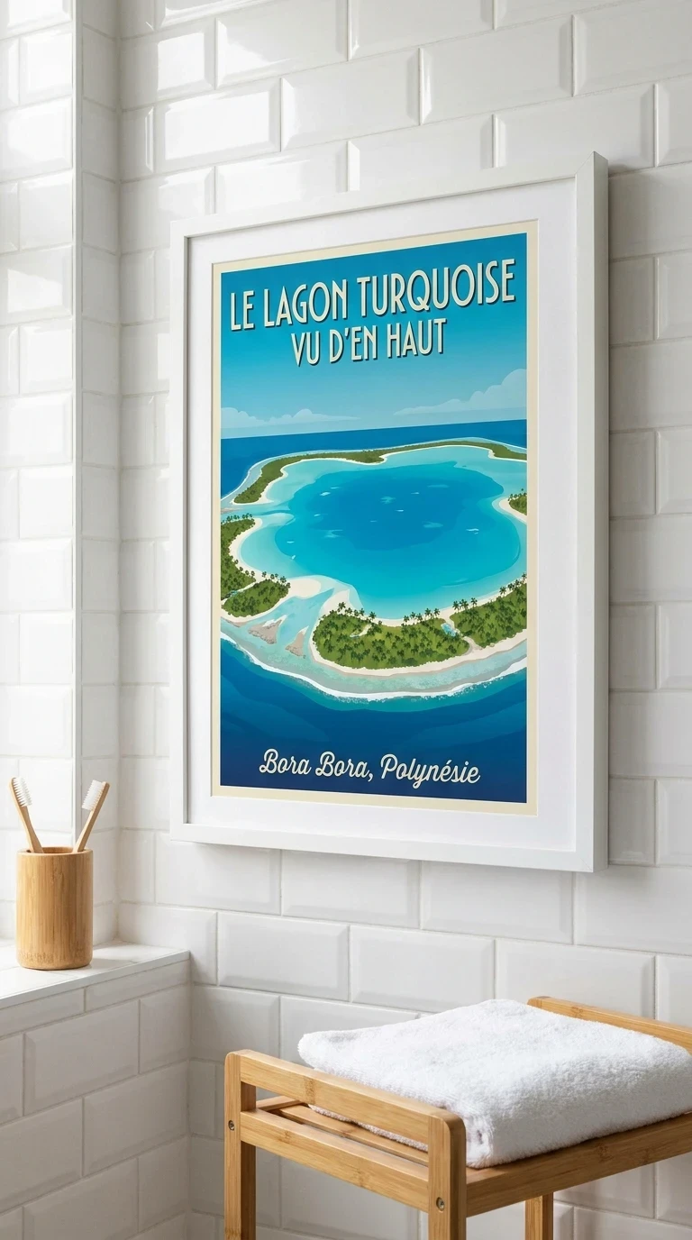 Le lagon turquoise vu d'en haut