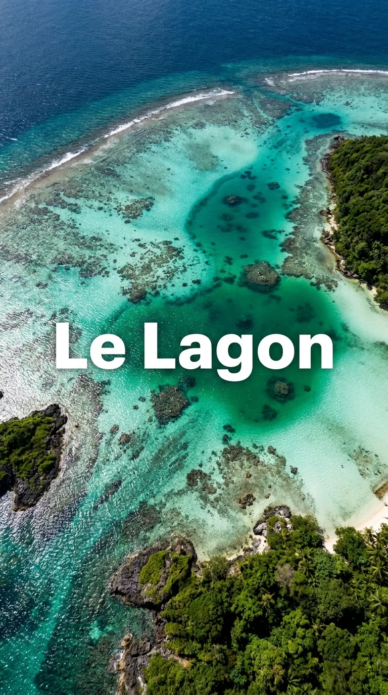 Le lagon vu depuis une hauteur