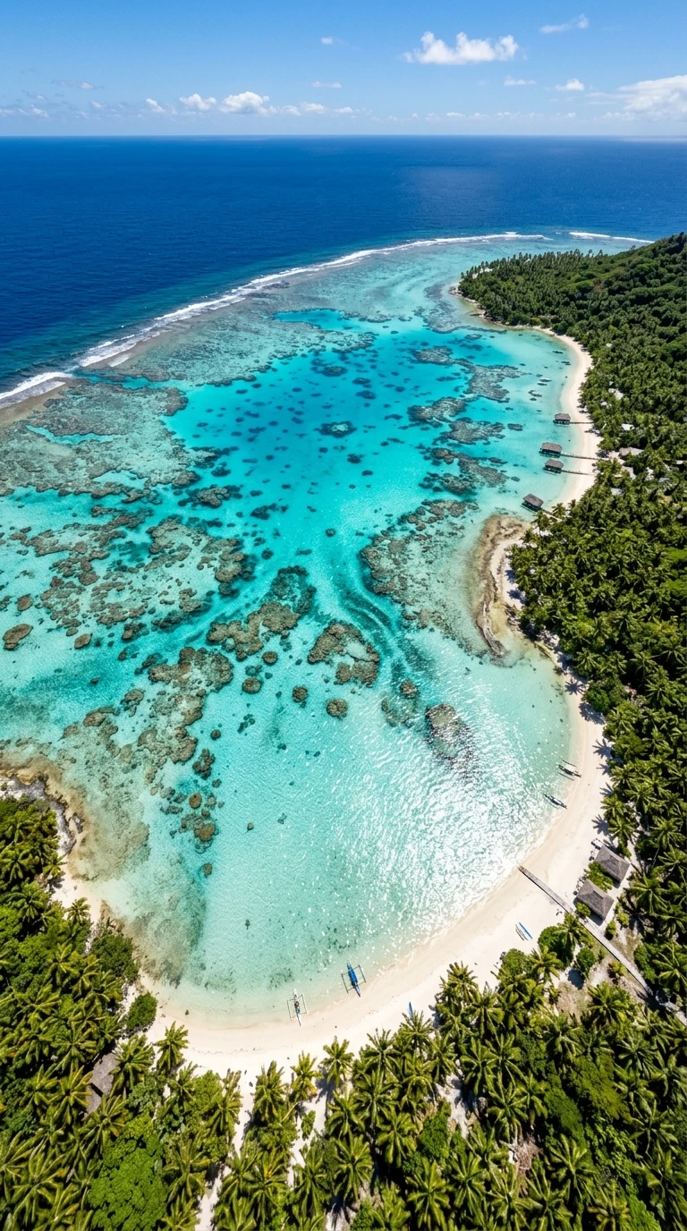 Le lagon vu du ciel
