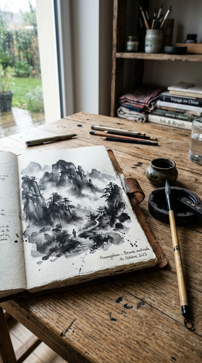 Le lavis à l'encre de Chine