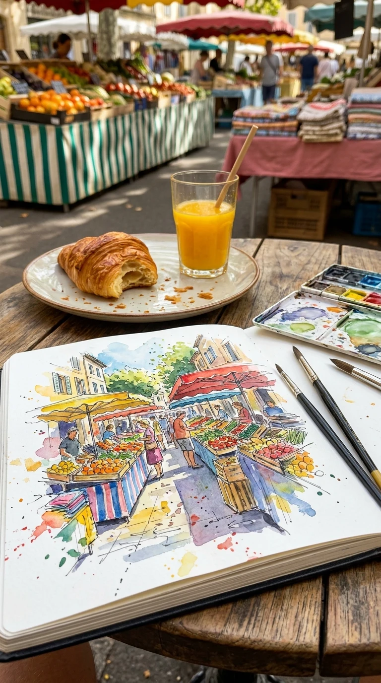 Le marché coloré et animé