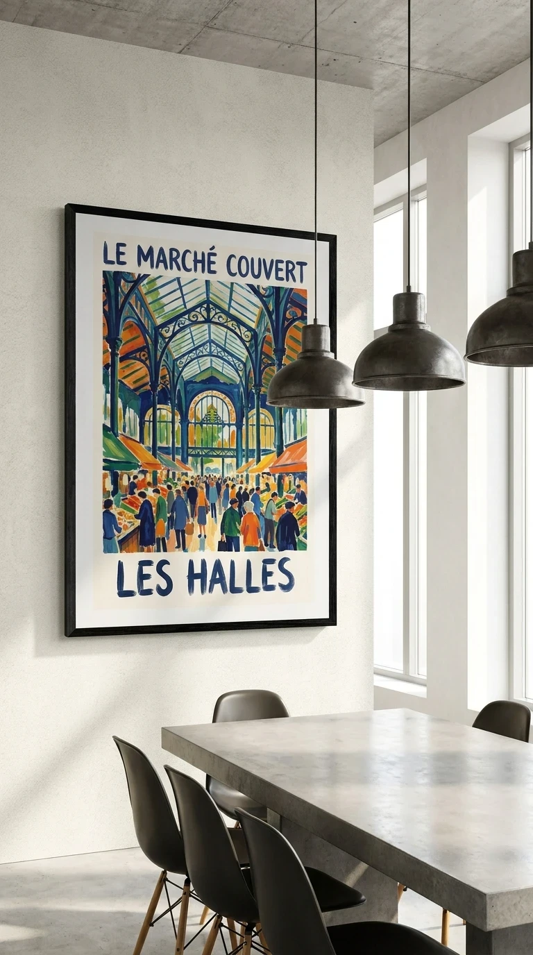 Le marché couvert vu de l'extérieur