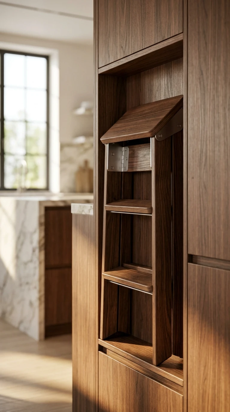 Le marchepied pliant dédié à l'armoire