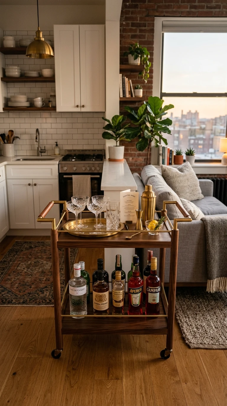 Le meuble bar mobile pour petite cuisine ouverte