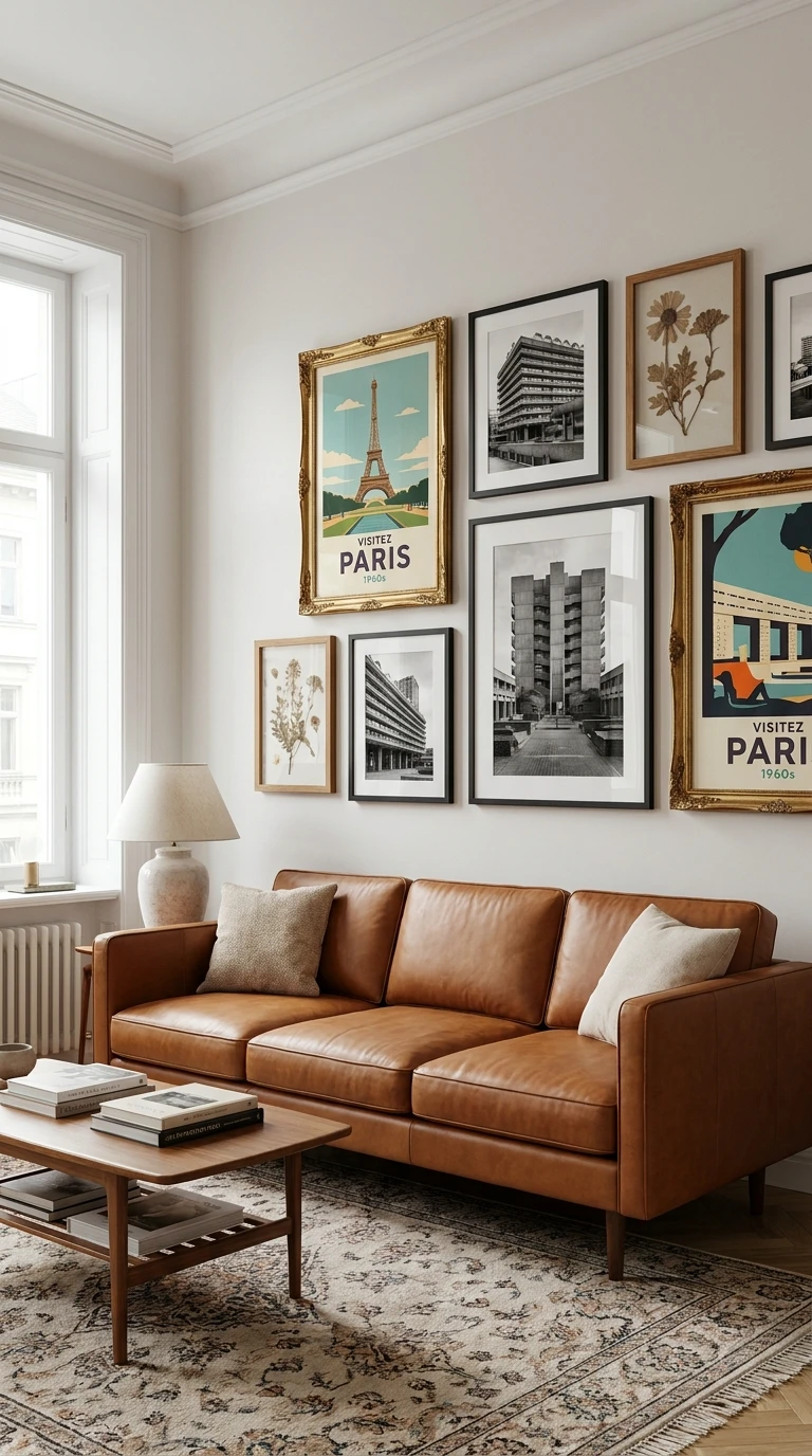 Le mur galerie de cadres et affiches