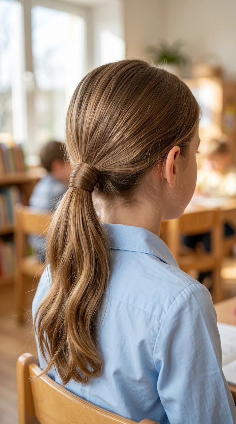 Le nœud avec mèche enroulée par-dessus l'élastique