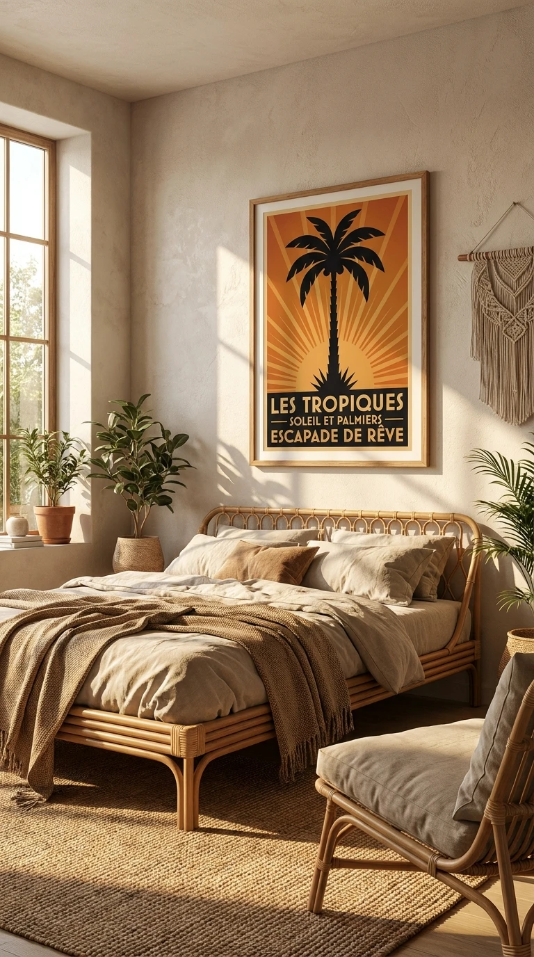 Le palmier en silhouette géométrique