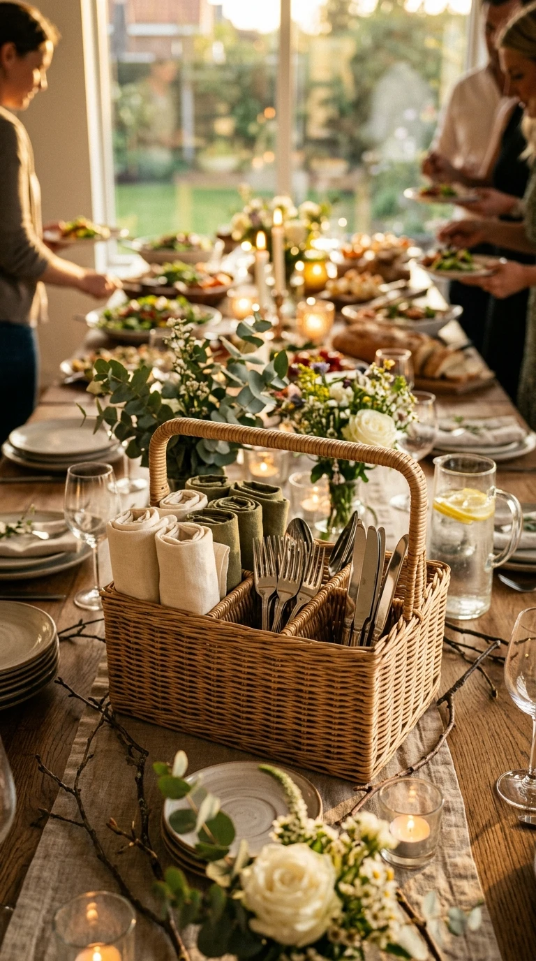 Le panier de service pour buffet ou dressage de table
