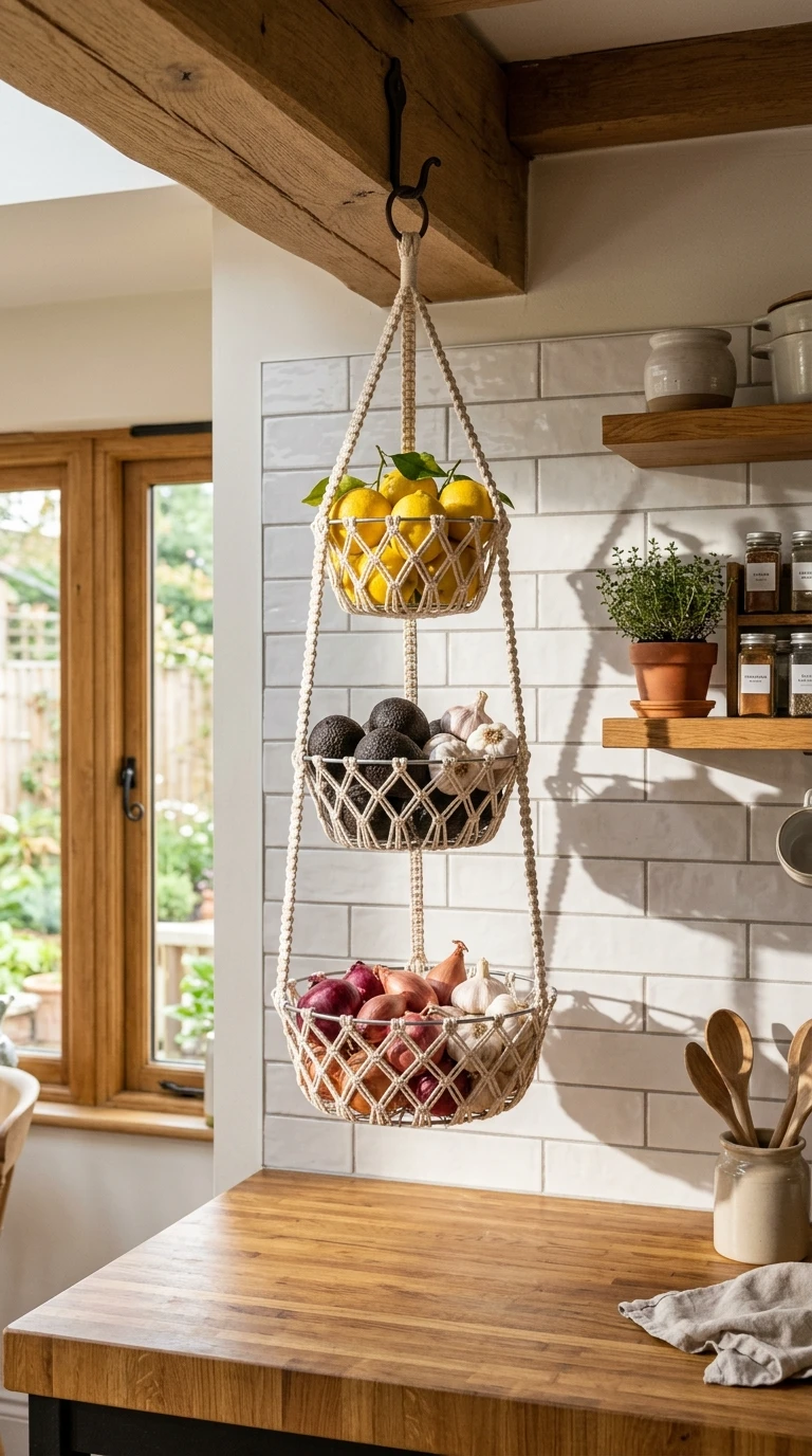 Le panier suspendu pour fruits et légumes