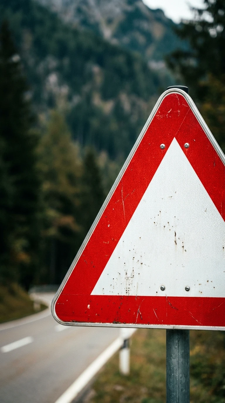 Le panneau de signalisation triangulaire