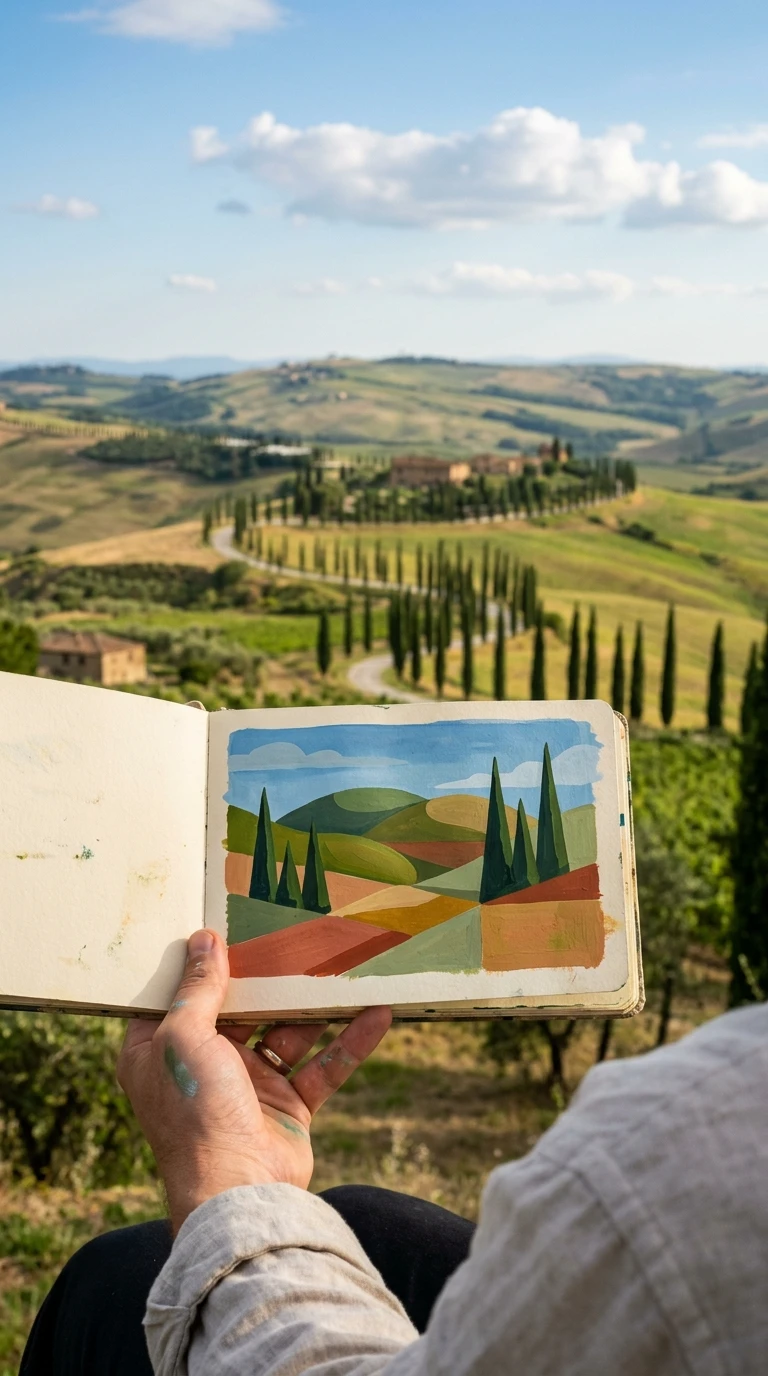 Le paysage simplifié en quelques formes