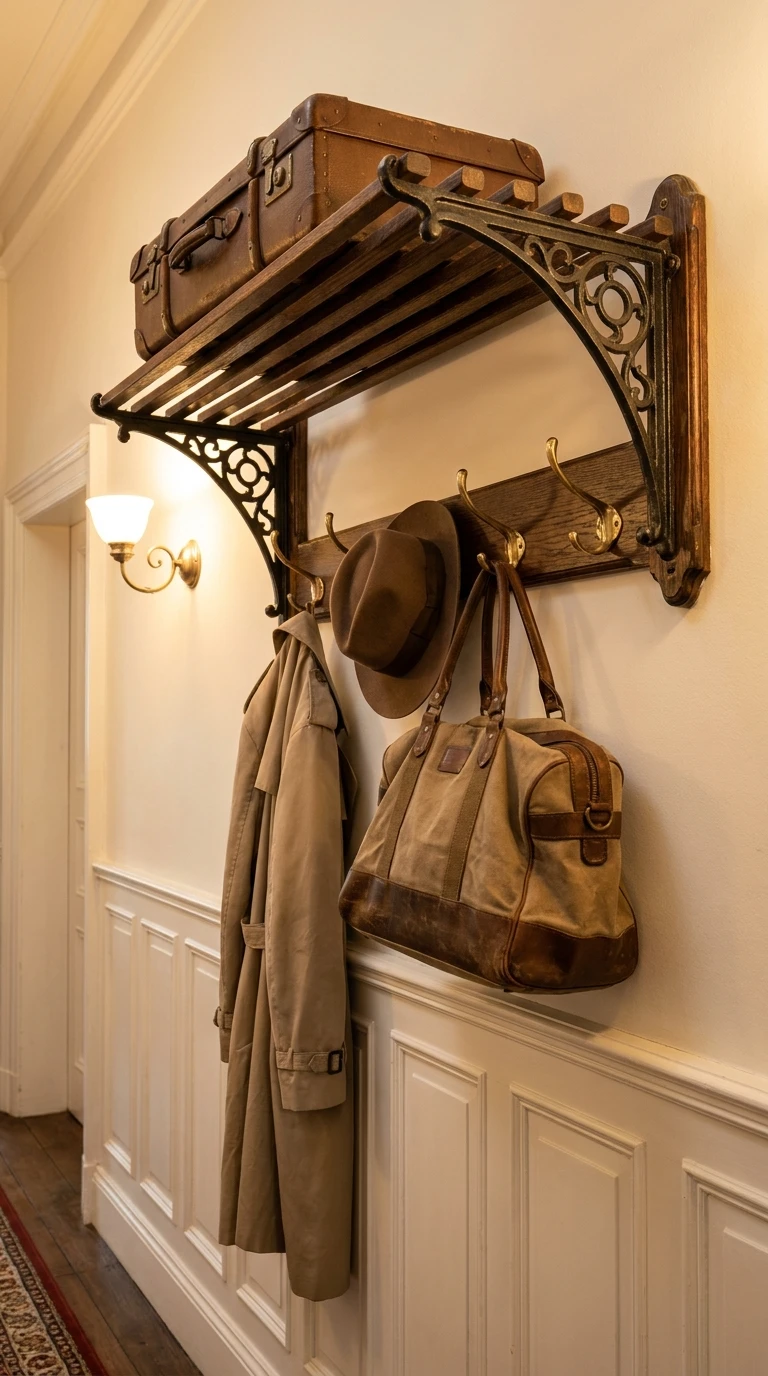 Le porte-manteau façon gare ancienne