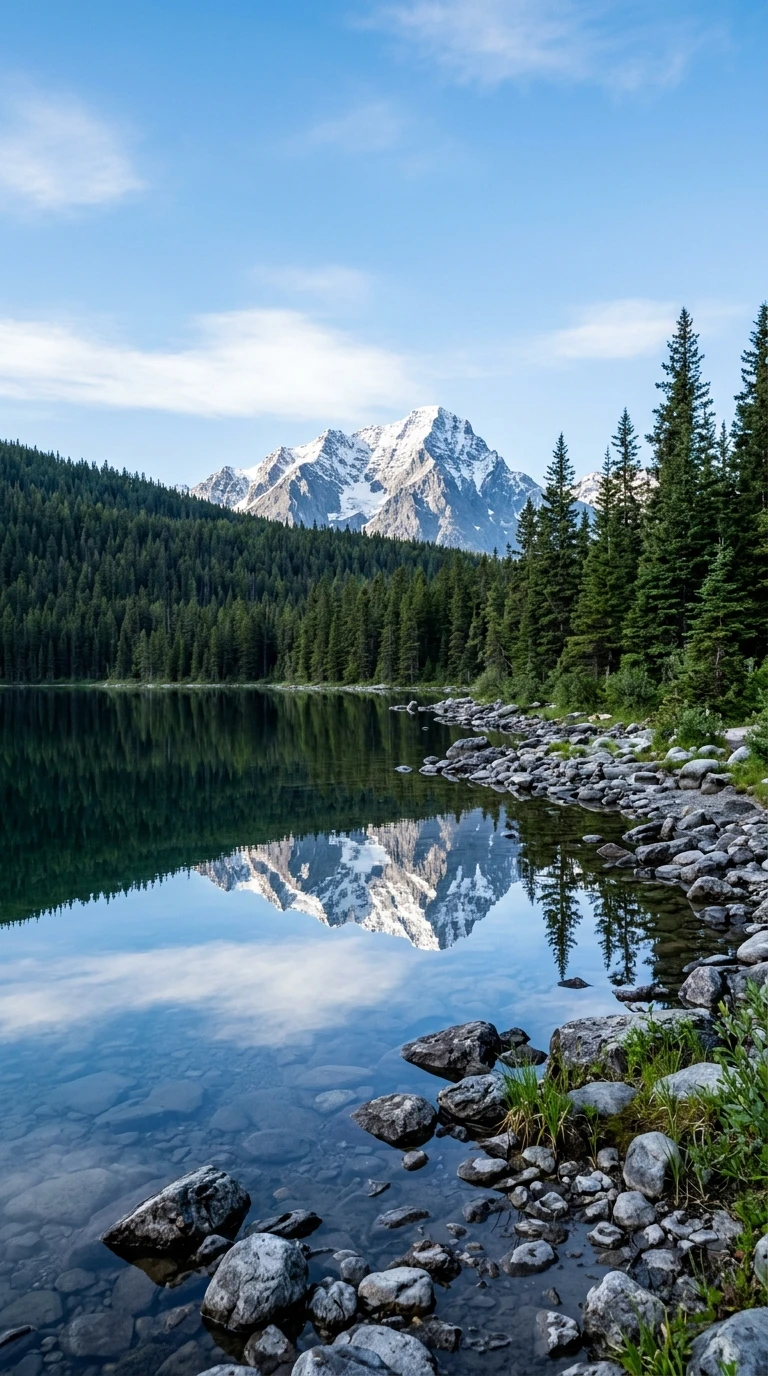 Le reflet parfait dans un lac calme