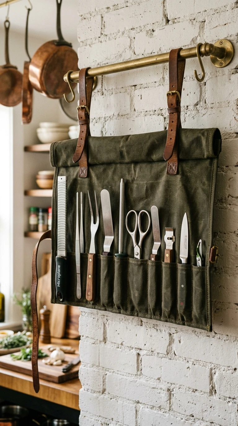 Le rouleau à outils suspendu, façon trousse