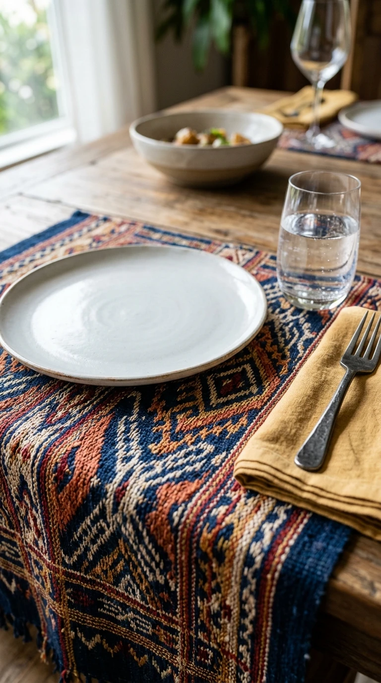 Le set de table en tissu local