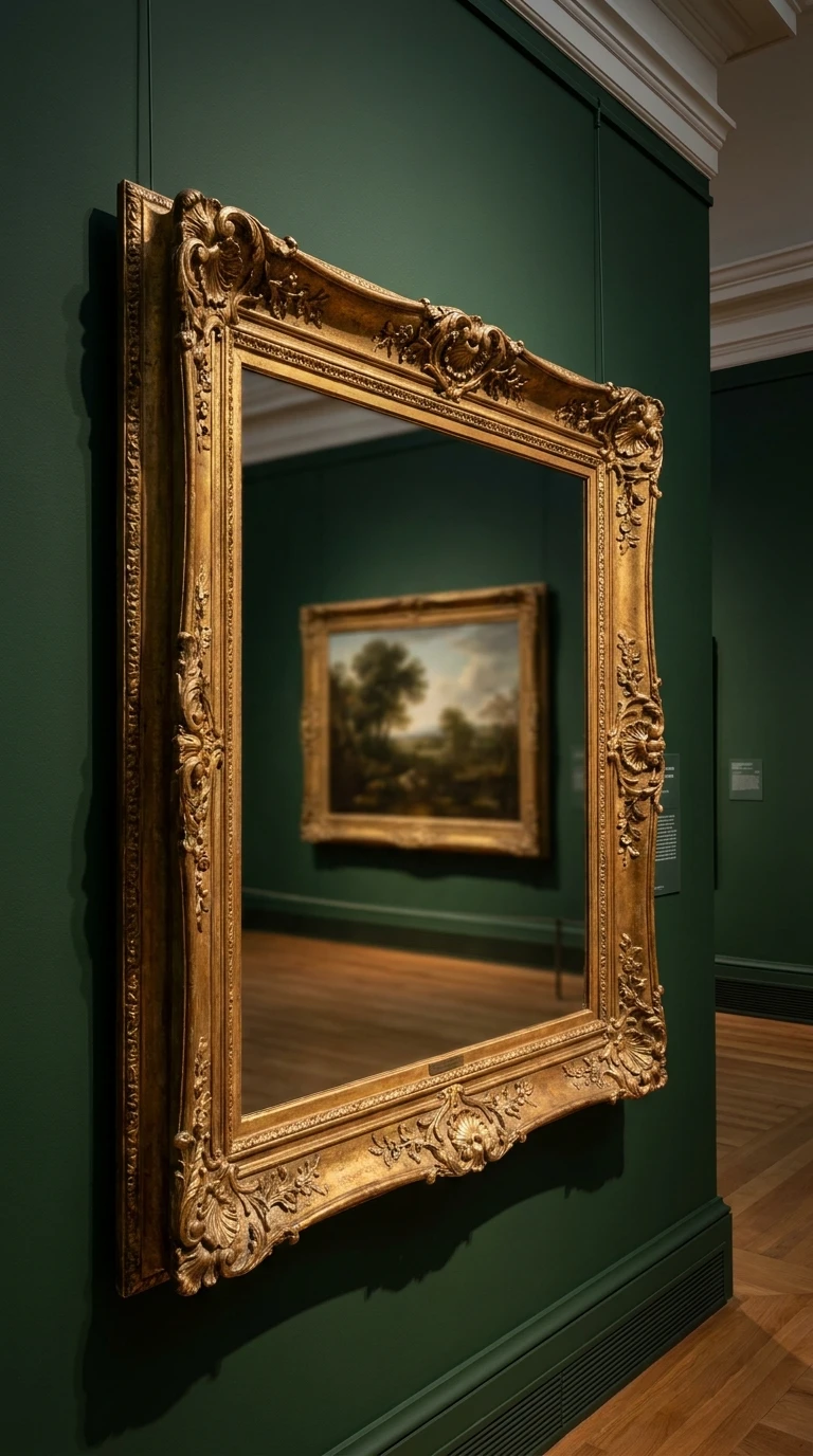 Le tableau accroché au mur d'un musée
