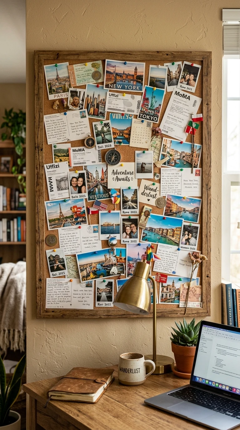 Le tableau de liège pour cartes postales
