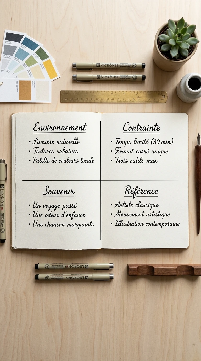 Le tableau des sources d'inspi selon ton besoin du jour