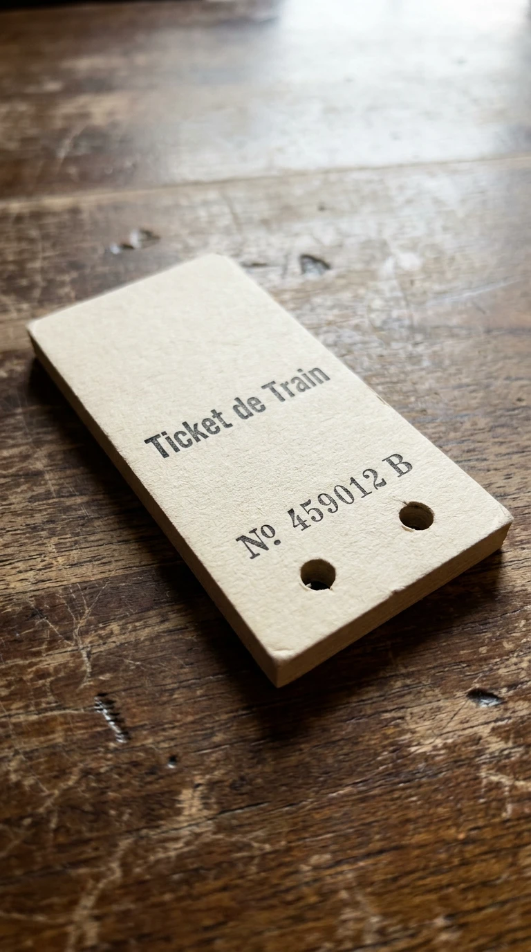 Le ticket de train ou d'entrée de musée