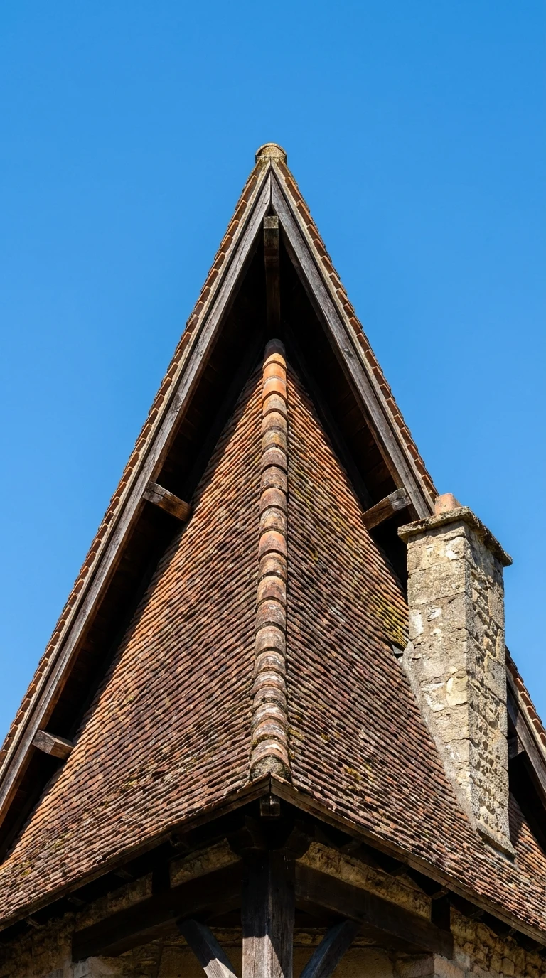 Le toit de maison traditionnelle