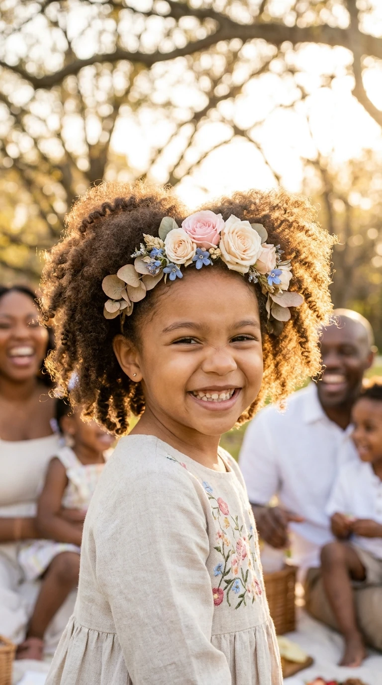 Le twist-out avec serre-tête fleuri