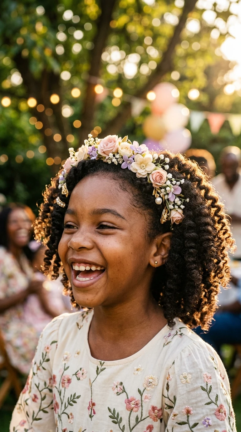 Le twist-out festif avec accessoires