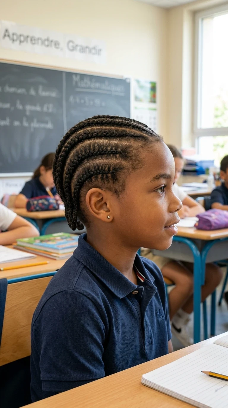 Les cornrows courtes pour garçon