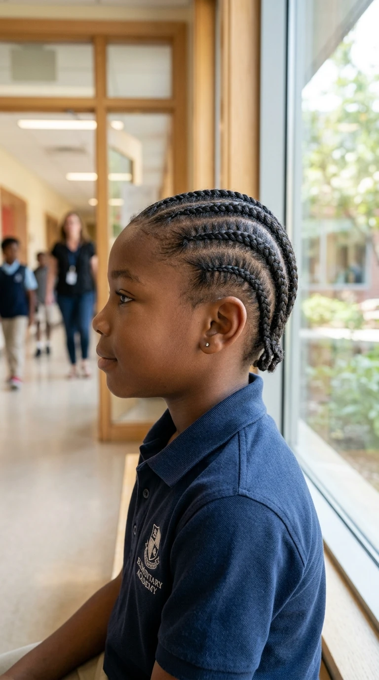 Les cornrows courtes pour garçon