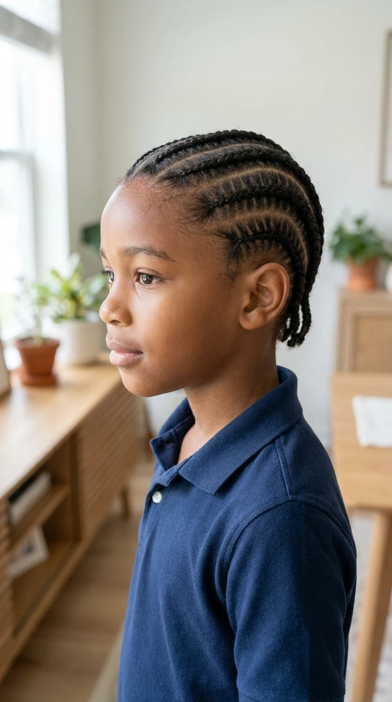 Les cornrows droites courtes