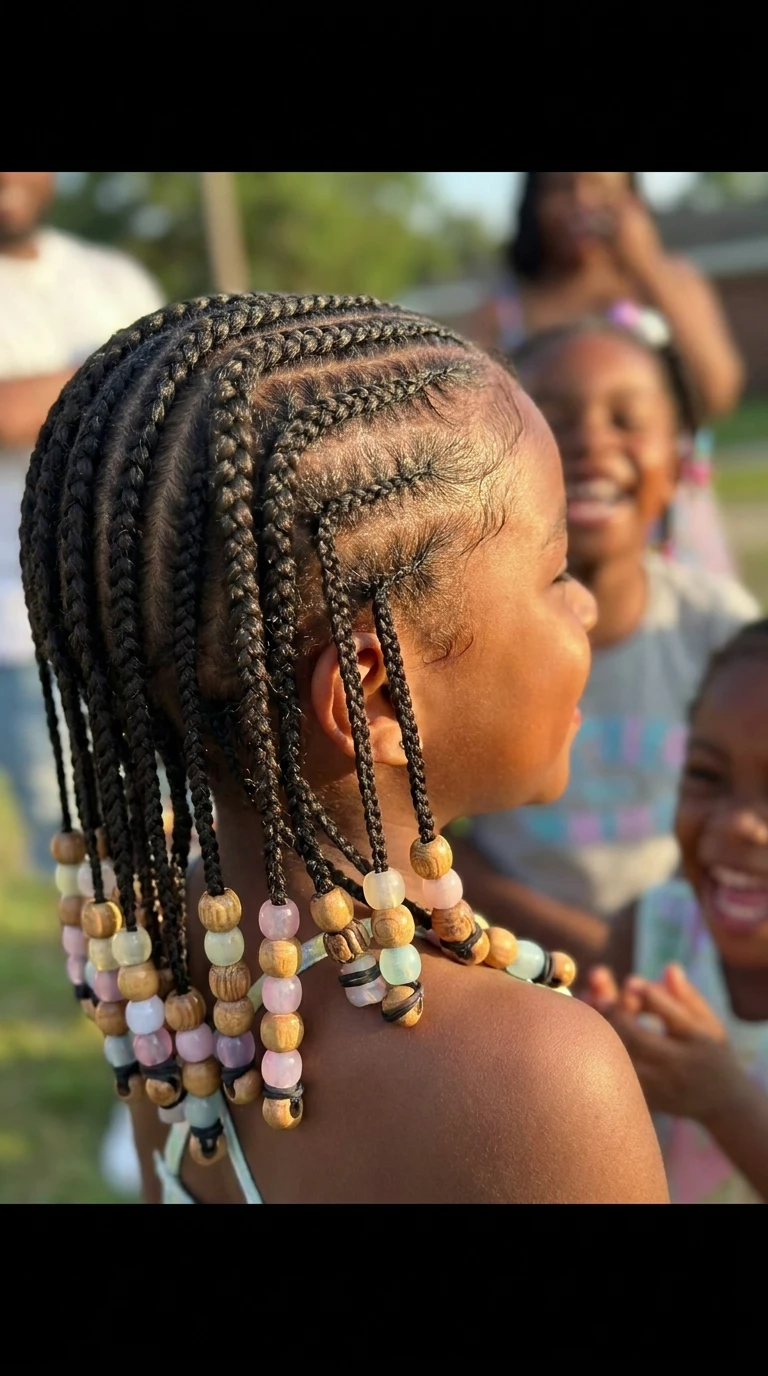 Les cornrows festives avec perles