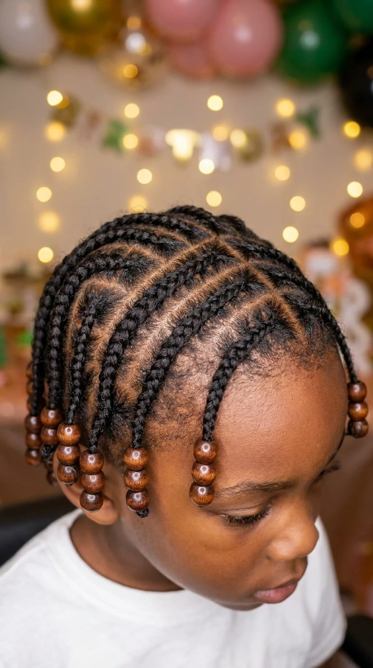 Les cornrows festives avec perles