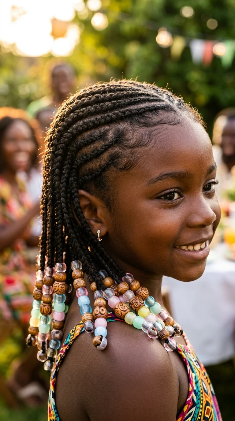 Les cornrows festives avec perles