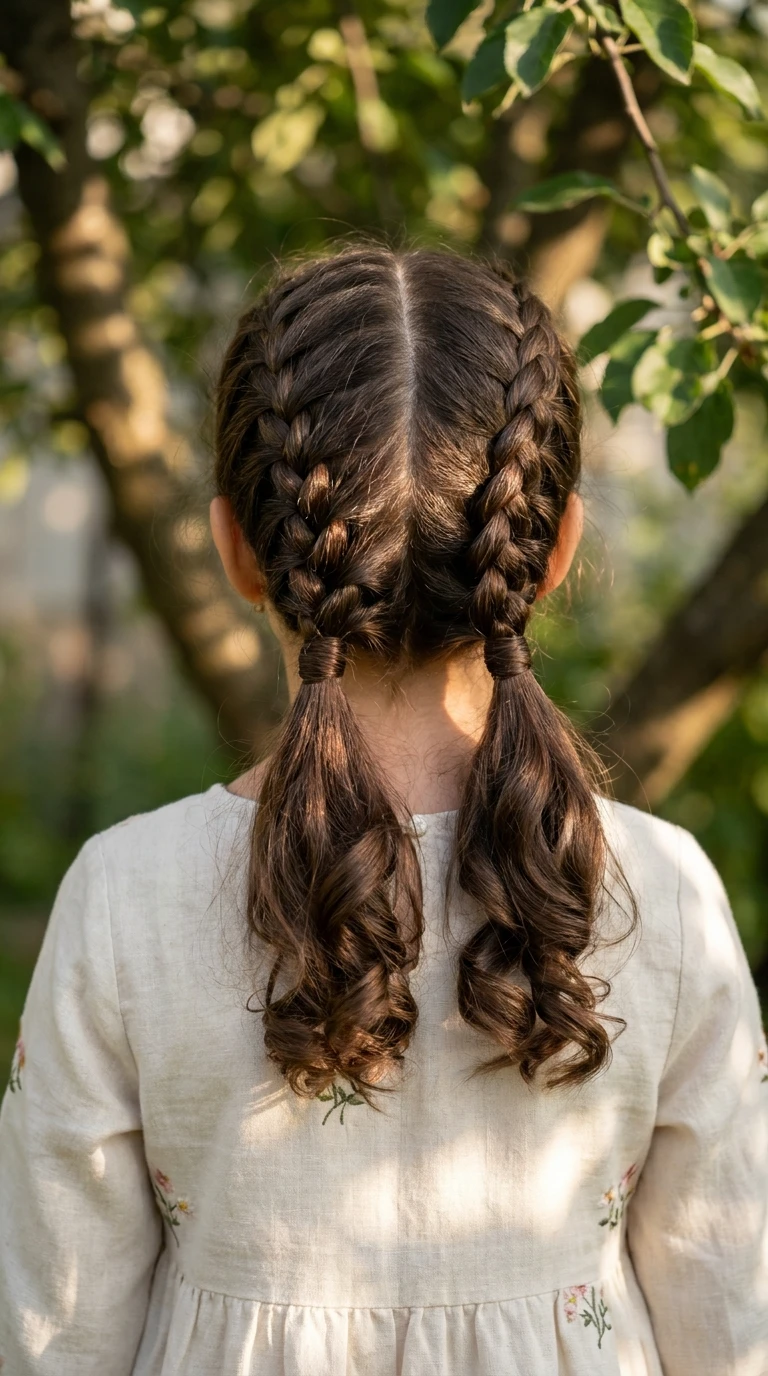 Les deux french braids avec extrémités libres