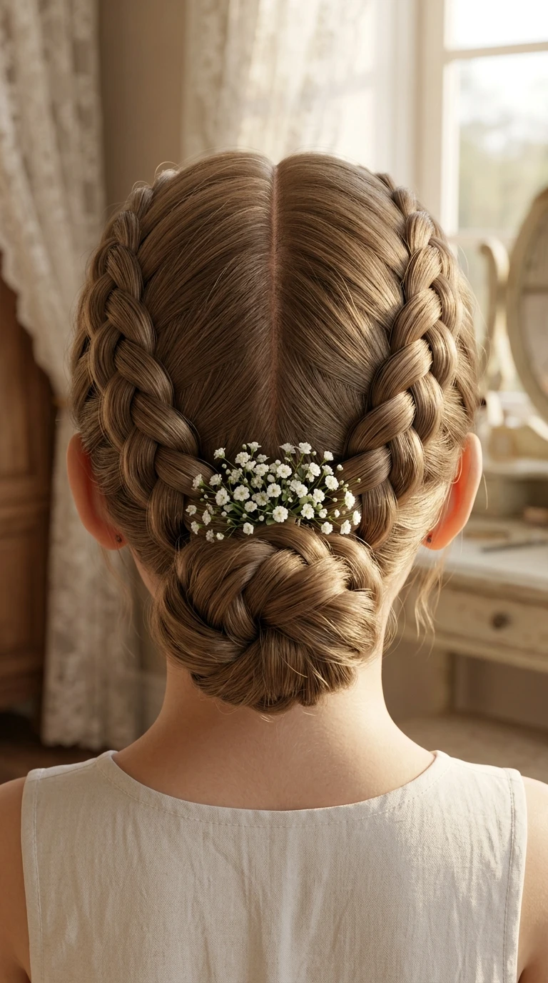 Les deux tresses hollandaises en chignon