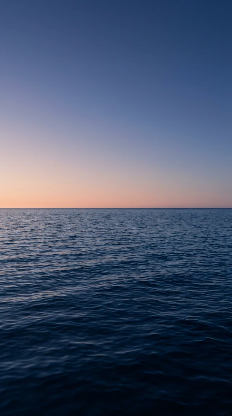 L'horizon de mer, une seule ligne horizontale