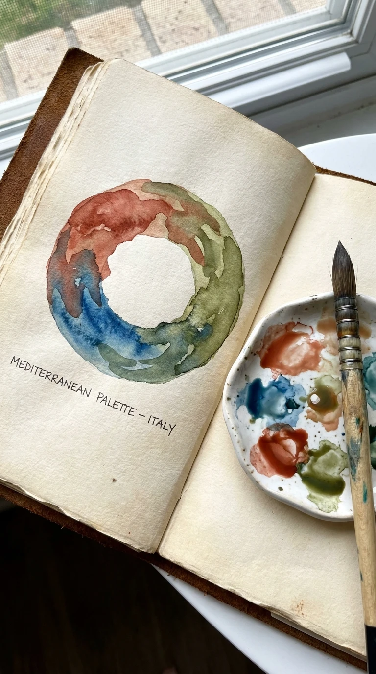 Peindre une palette de couleurs associée à un pays précis