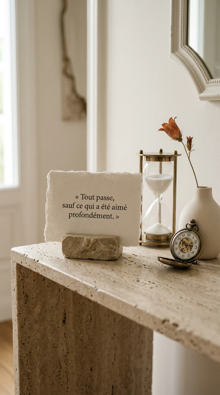 Phrases sur ce qui reste quand tout le reste passe