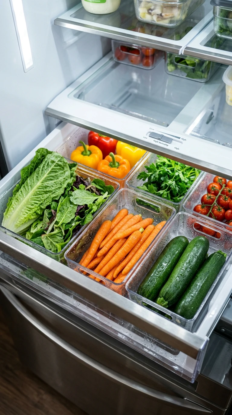 Poste 1 : le bac à légumes du réfrigérateur