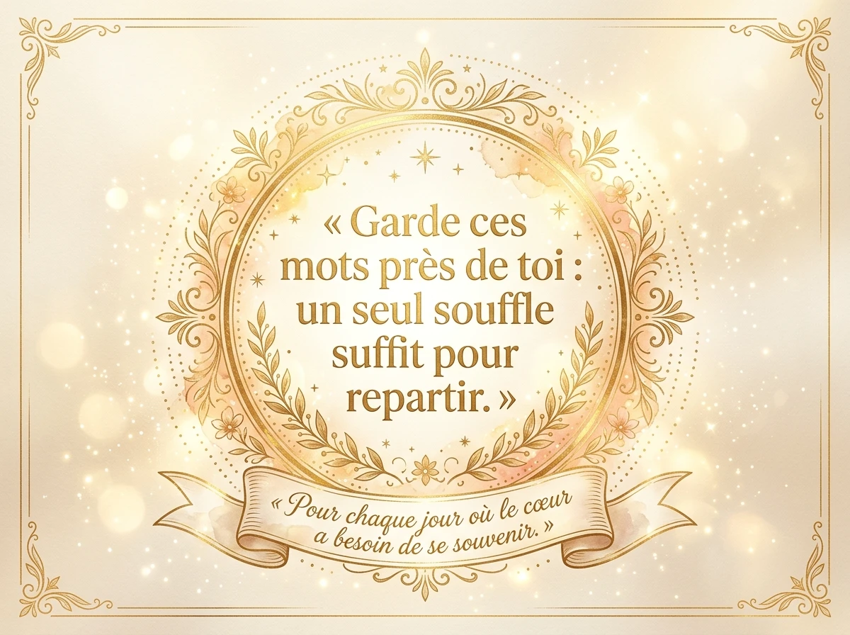 Pour terminer, citation touchante courte