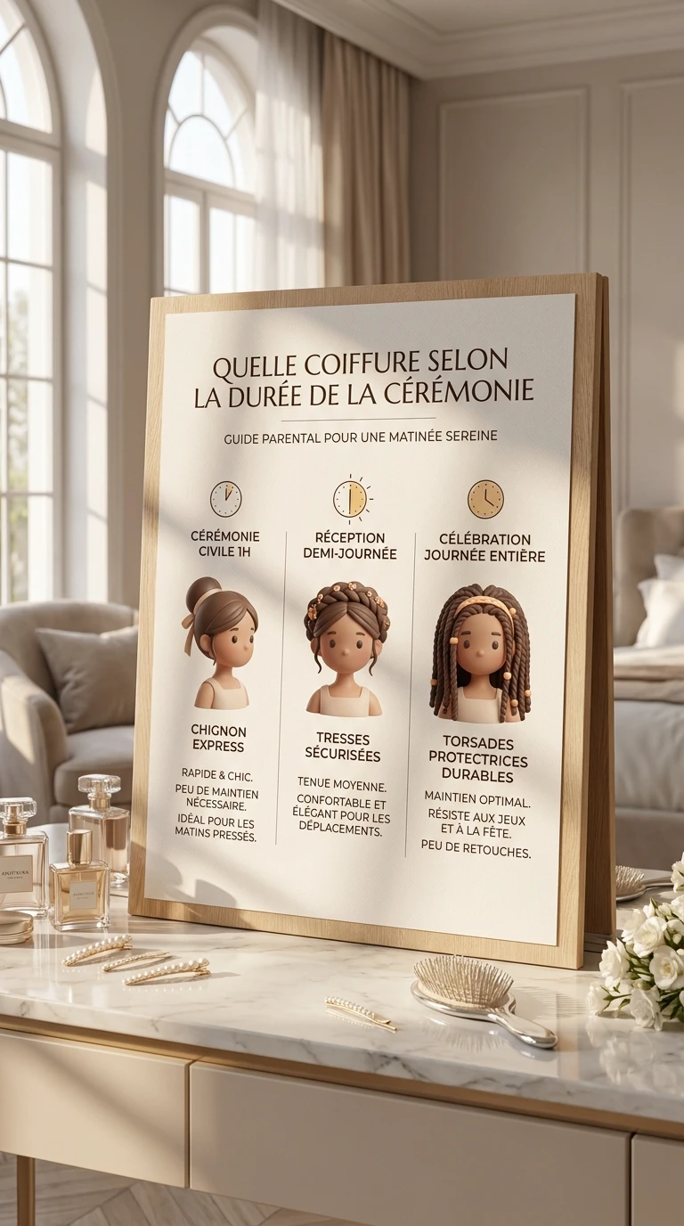 Quelle coiffure selon la durée de la cérémonie