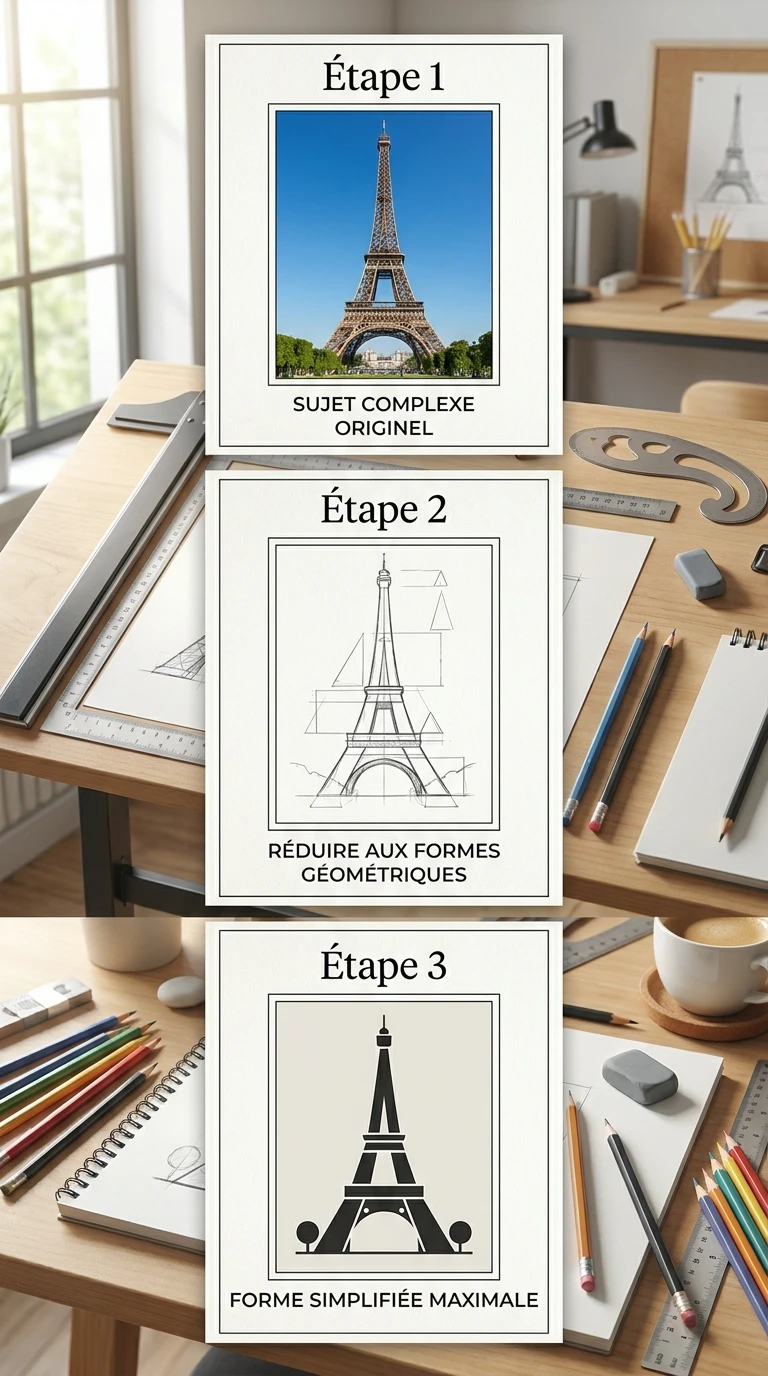 Simplifier chaque forme à l'extrême