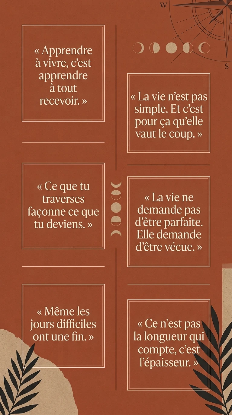 Sur la vie, en peu de mots