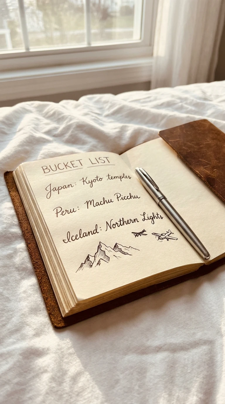 Tenir un journal des envies de voyage