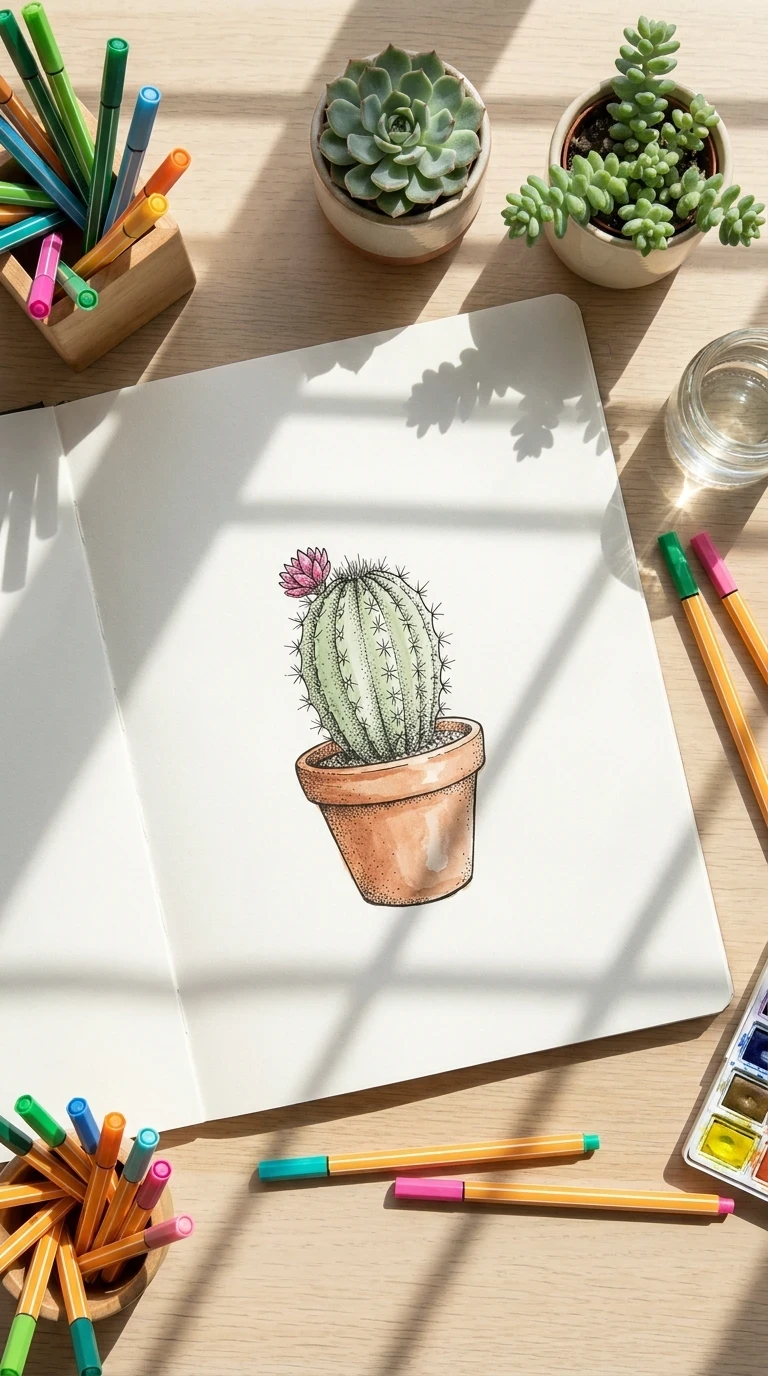 Un cactus en pot