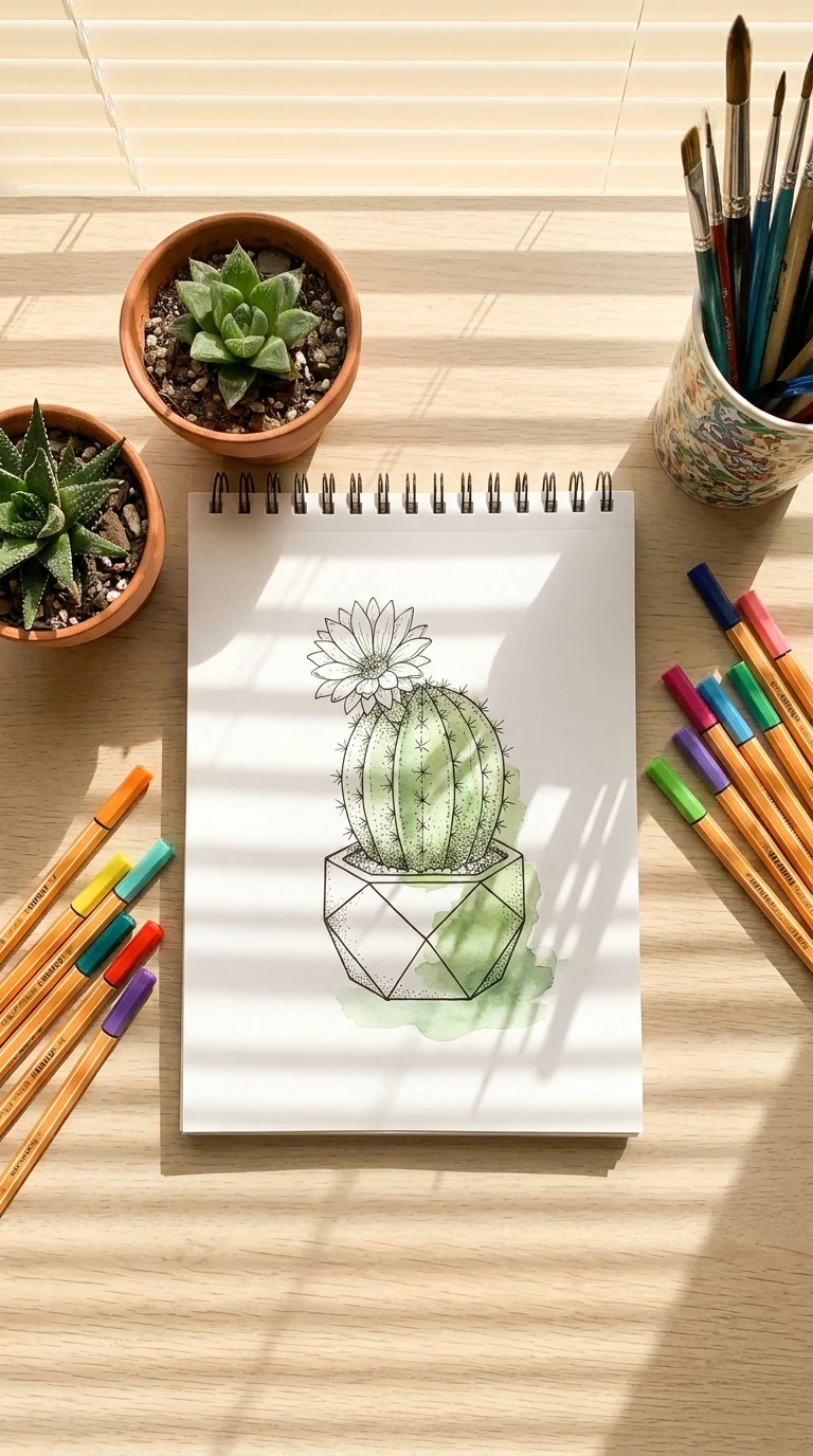 Un cactus en pot